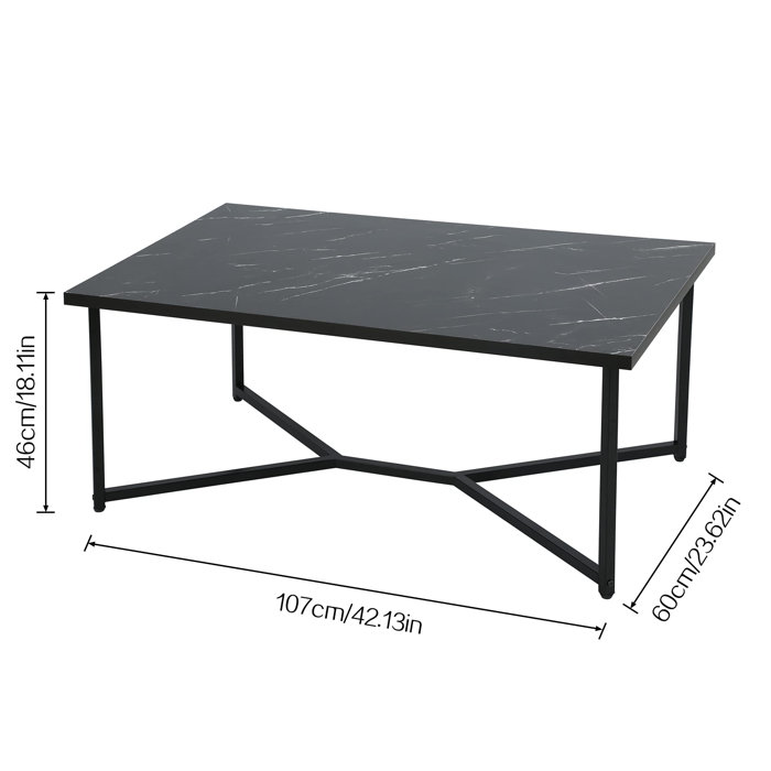 Etta Avenue Adrian Cross Legs Coffee Table & Reviews Wayfair.co.uk